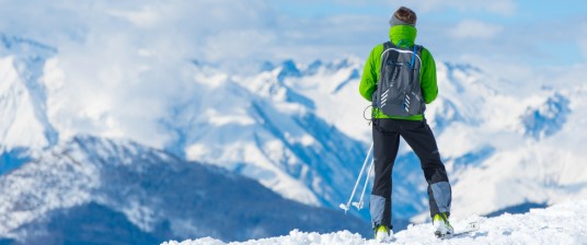 Skier on the snow