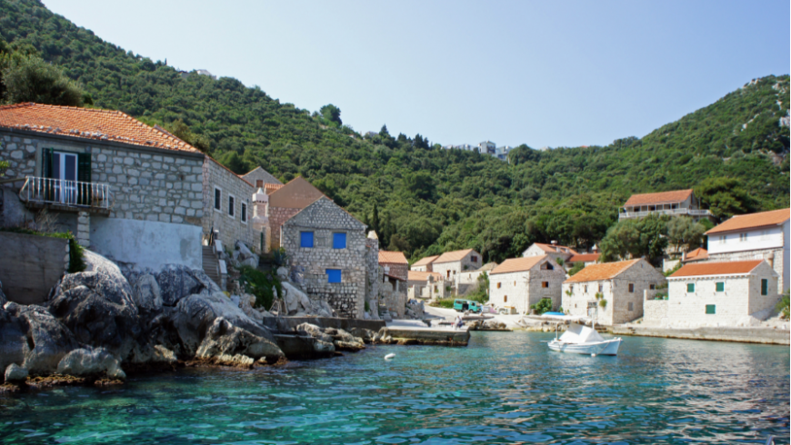 Lučica. a baroque fishing village on the island of Lastovo.