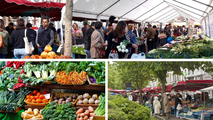 Brussels' Markets. Photos by Brusselslife.be, welovebrussels.org, pinterest.com