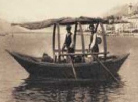 Immagine storica di una Lucia, imbarcazioend el Lago di Como