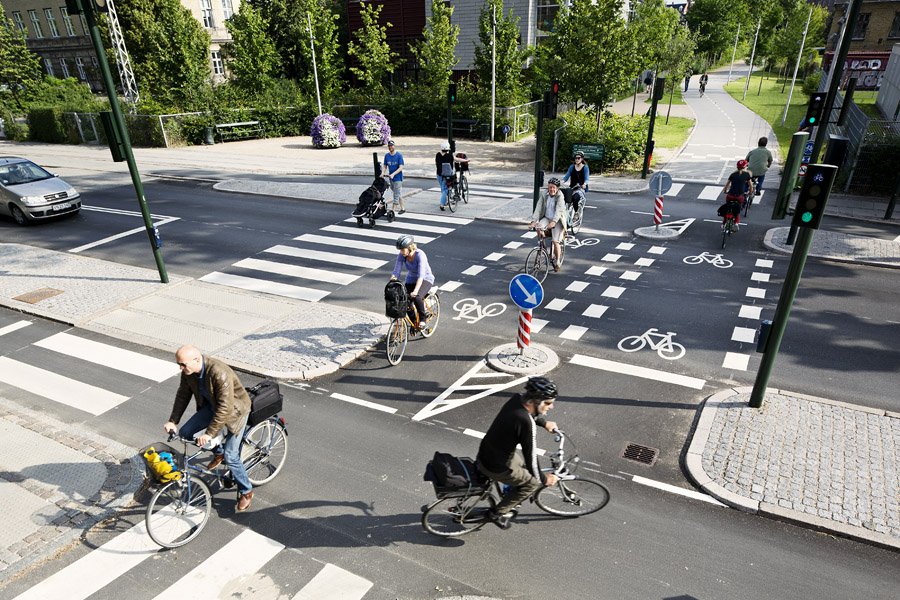 Biciclette a Copenaghen in Danimarca