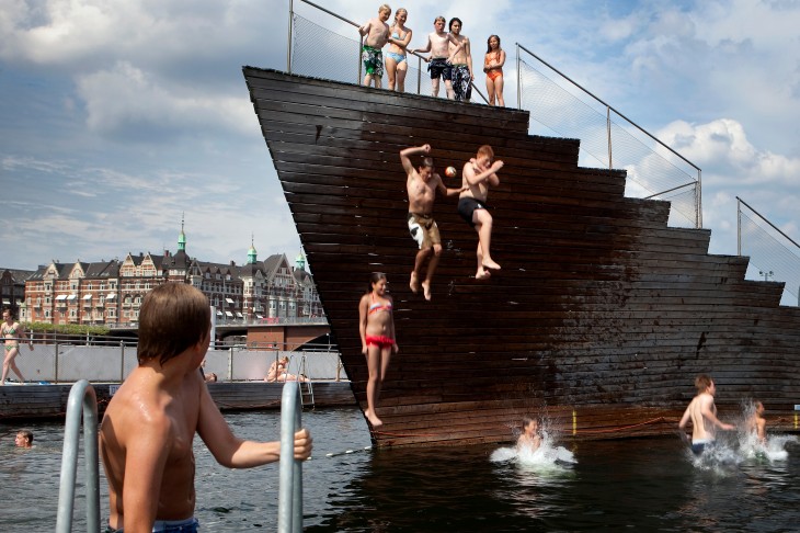 Danimarca, Copenaghen, un tuffo in mare nell'Harbour Bath