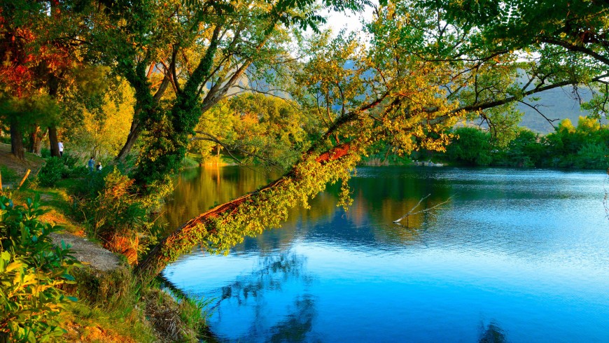 Foliage nel Lago di Telese, vicino a Benevento