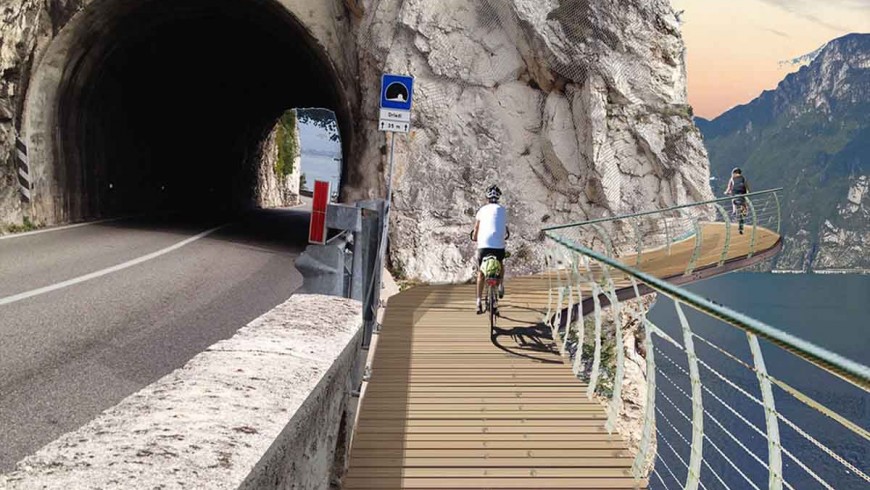 Una nuova e spettacolare pista ciclabile sul Lago di Garda: tratto Limone - confine con Trento
