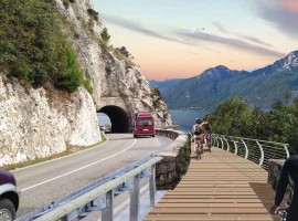 Una nuova e spettacolare pista ciclabile sul Lago di Garda: il tratto tra Limone e il confine con Trento