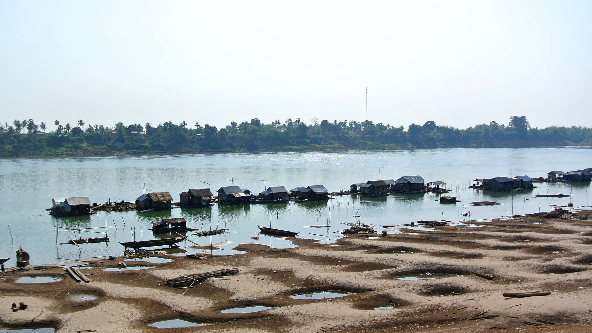 le rive del Mekong a Kratie, Cambogia