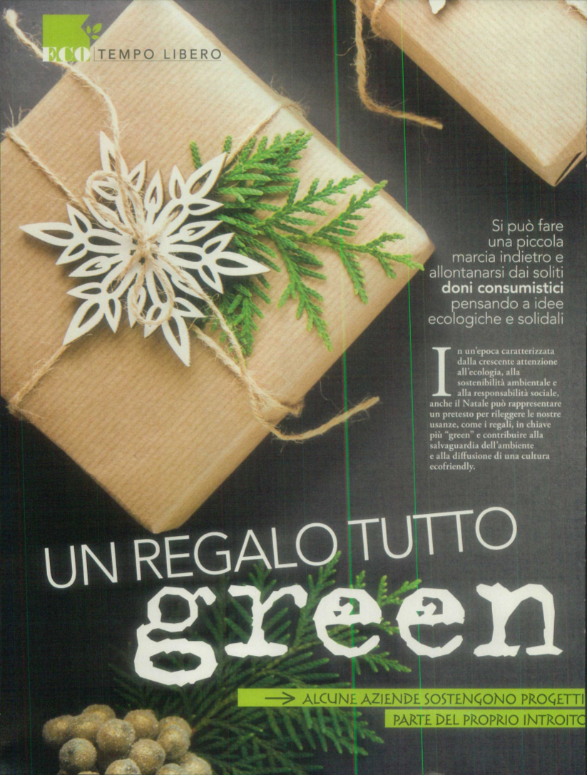 Un regalo di natale green, ne parla questo bell'articolo uscito sulla rivista Viver sani e belli, che tra le varie proposte eco-sostenibili consiglia il viaggio regalo di Ecobnb