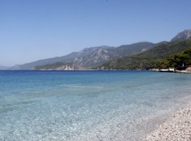 Spiaggia vicino all'agriturismo, Grecia, alloggi verdi