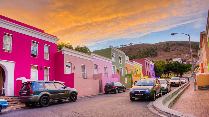 Bo-Kaap, Città del Capo, vacanze a colori, foto di Wikimedia Commons