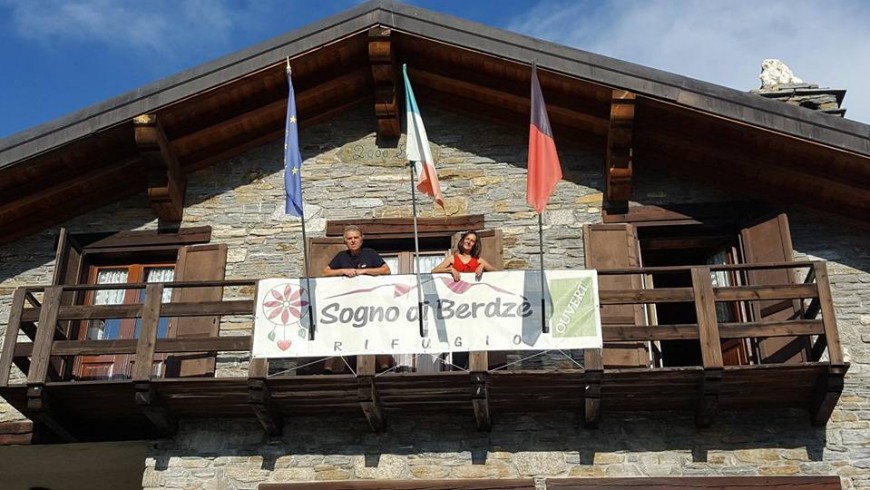Roberto and Guela at their Mountain Hut Rifugio Sogno di Berdzè.