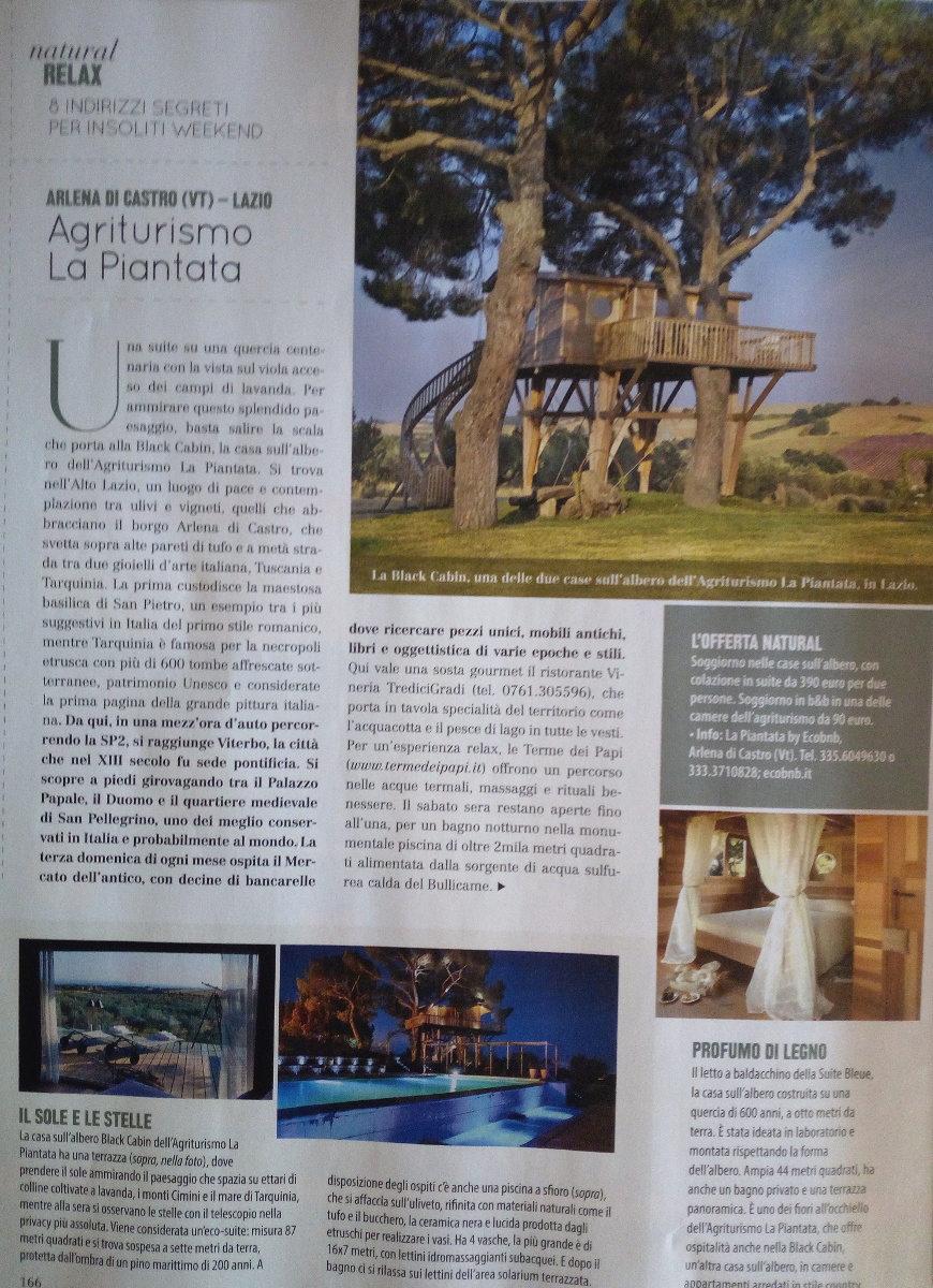 La pagina della rivista italiana NATURAL style che parla anche di Ecobnb