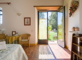 la camera del B&B eco-friendlyy tra le colline del Chianti