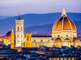 Firenze, duomo del Brunelleschi al tramonto