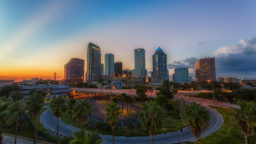 Vista su Tampa, Florida, una delle città più vedi al mondo