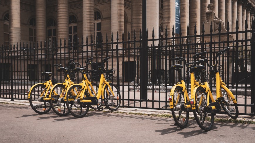 mobilità sostenibile: biciclette in bike sharing
