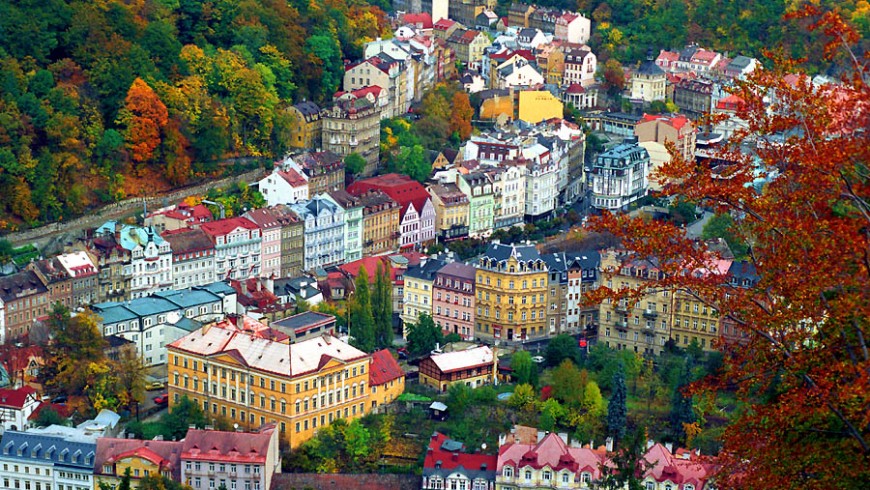 Karlovy Vary, città termale nella repubblica ceca
