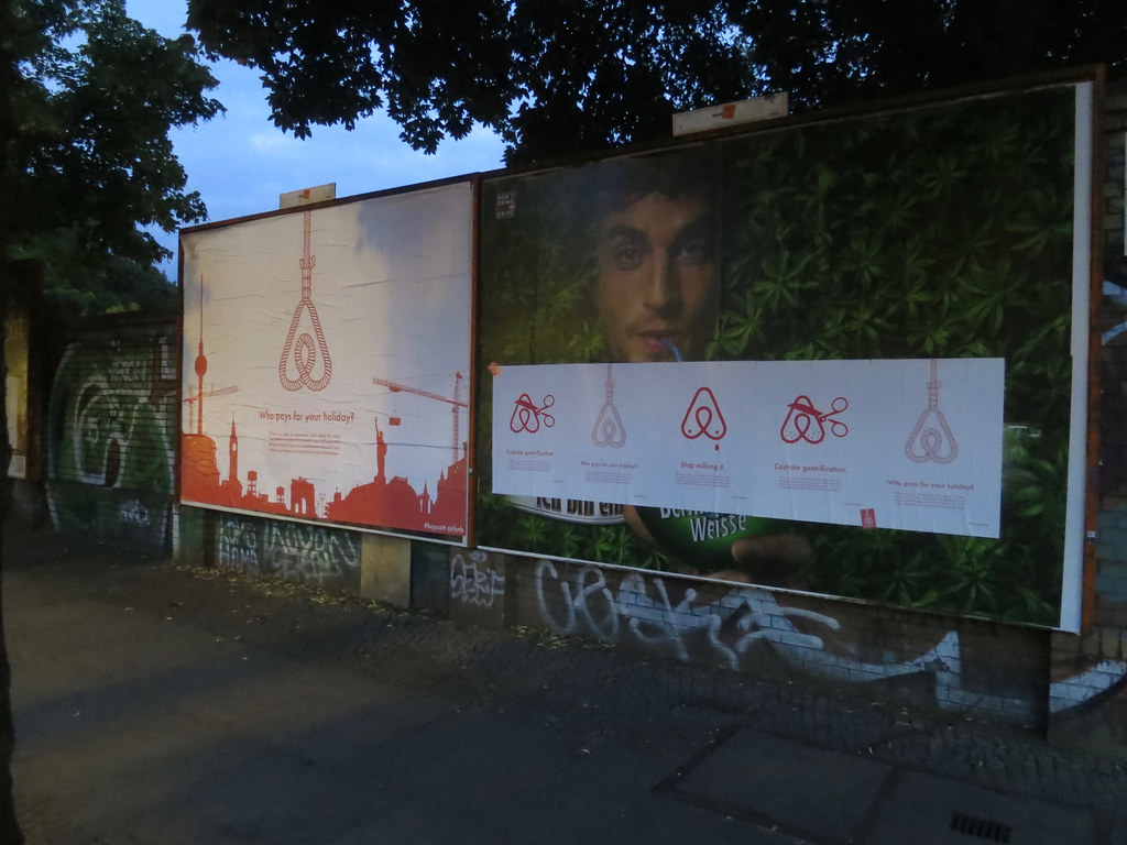 Protest against Airbnb in Berlin