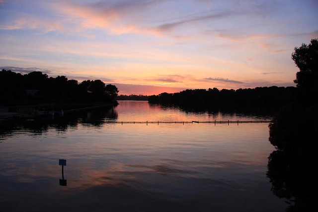 lago Alimini al tramonto