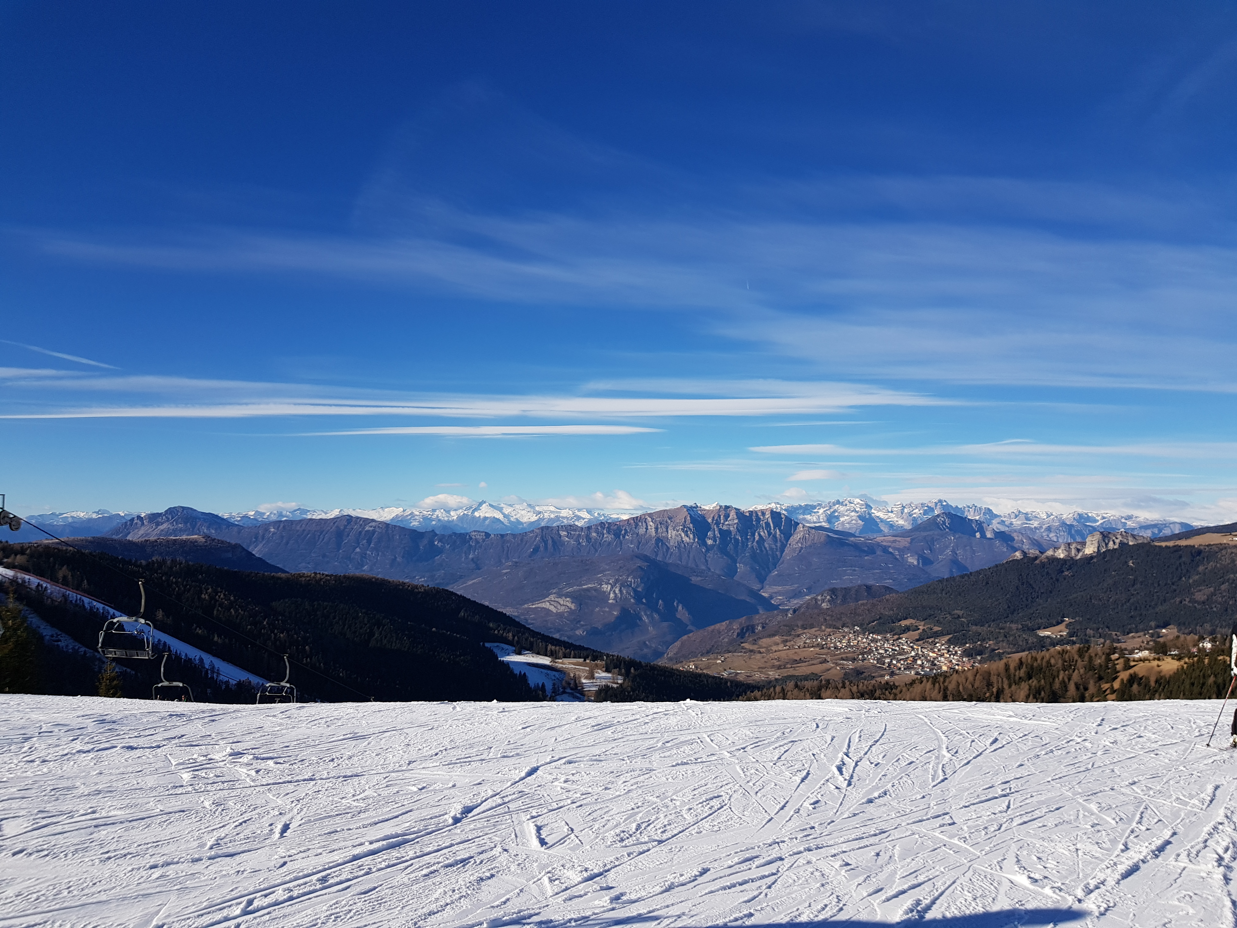 Cimbrian Snowy Landscape from ski area