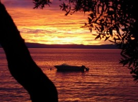 Un incantevole tramonto sull'isola di Cherso