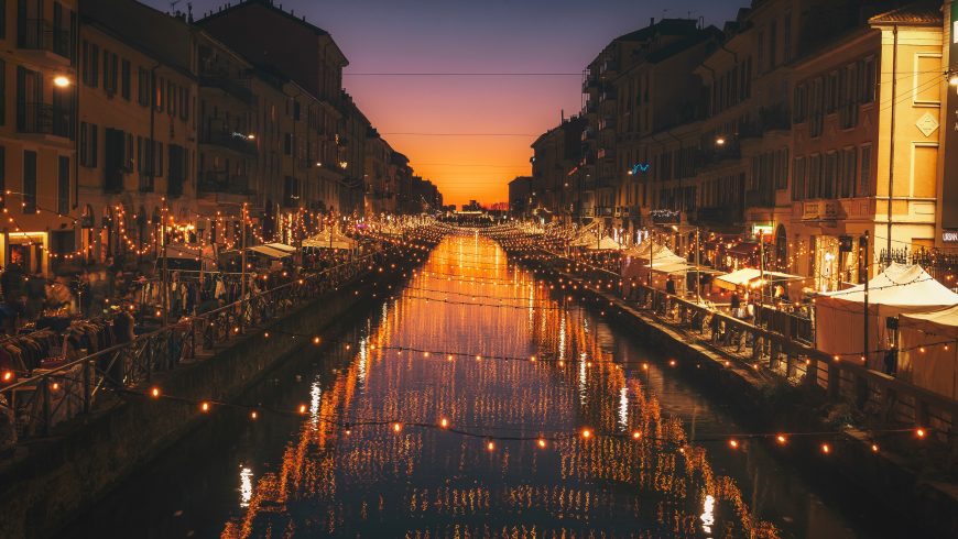 Navigli di Milano di sera