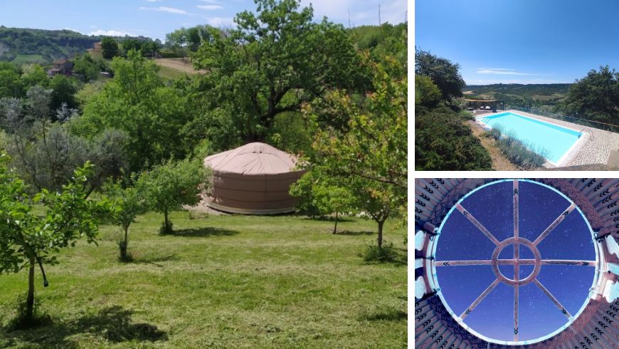 yurta splendida tra le colline della tuscia