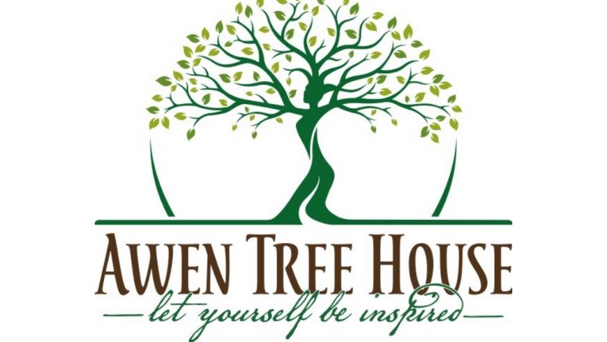 awen tree house logo e motto ecobnb
