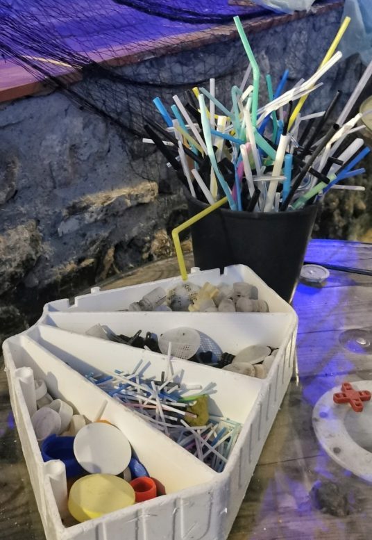 plastica raccolta in mare