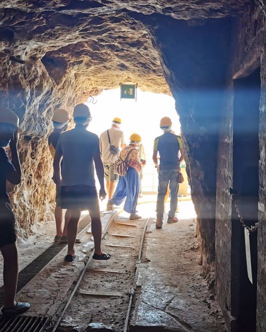 Tourists for Future all'interno di una antica miniera in Sardegna