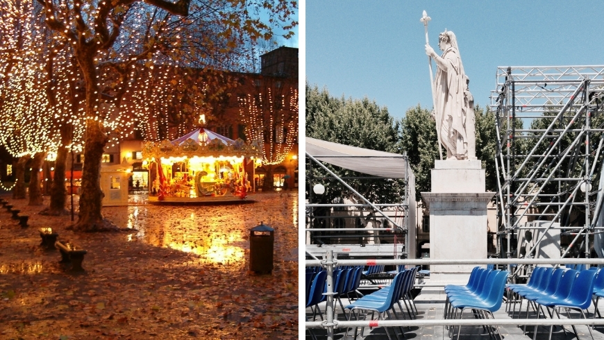 piazza napoleone a natale e nel summer festival