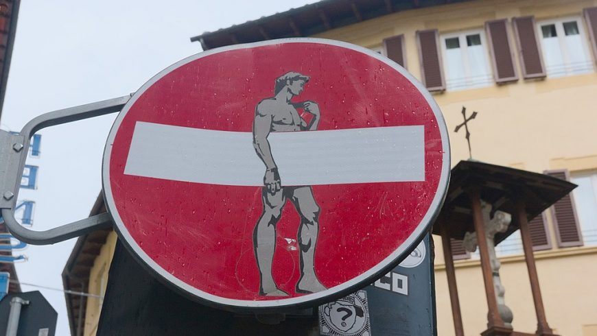 Street art, Clet, Mysterious Florence