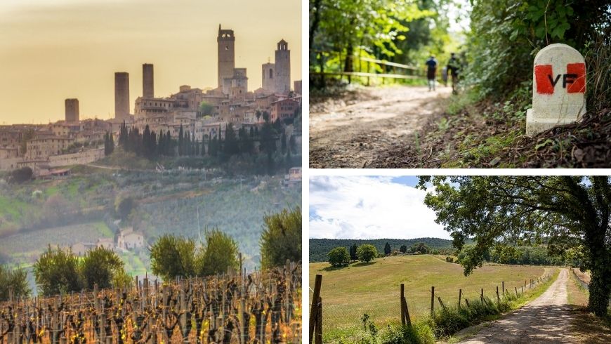 San Gimignano, la Via Francigena e la Riserva Naturale di Castelvecchio