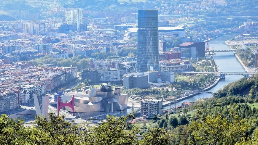 la vista su Bilbao dal Monte Artxanda