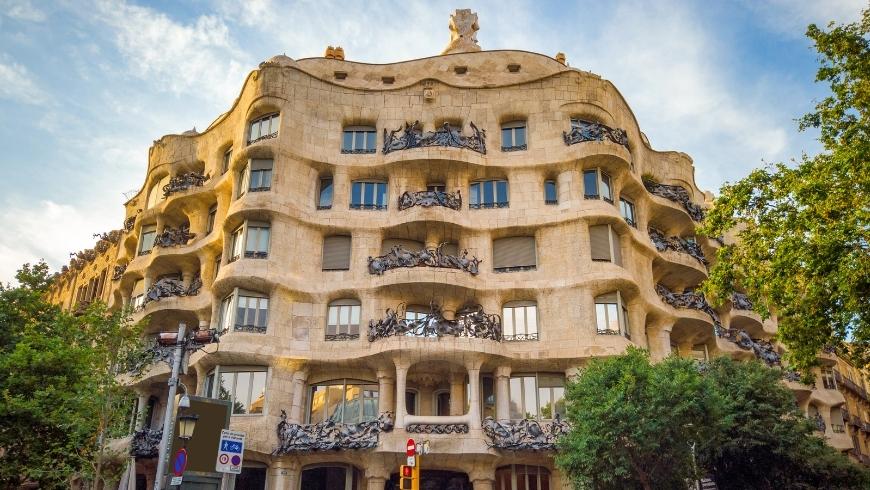 Casa Mila di Gaudi a Barcellona