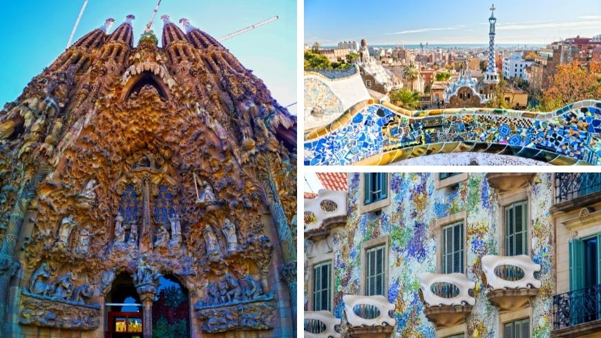 alcune opere di Gaudi a Barcellona