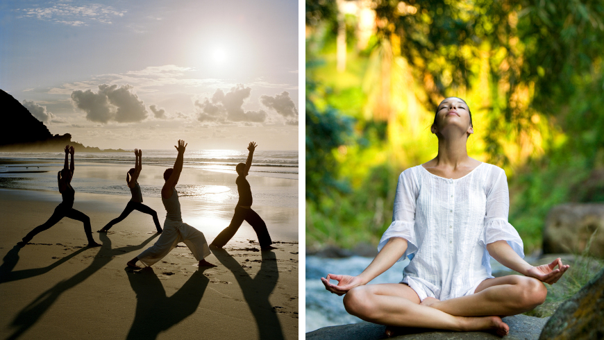 fare yoga e meditare in vacanza