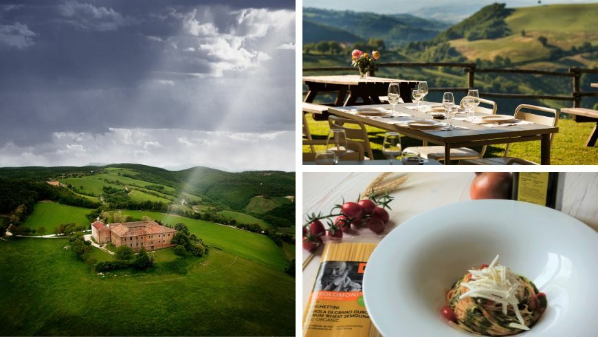 Girolomoni, uno degli agriturismi biologici in cui è possibile prenotare un soggiorno premio di 2 notti per 2 persone in mezza pensione con Ecobnb