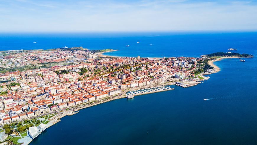 Santander, vista aerea della città