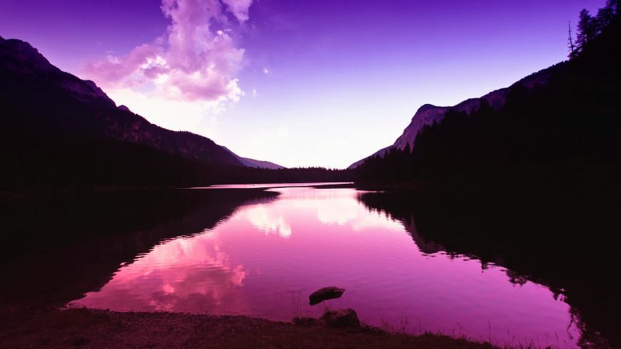 Lago di Tovel al tramonto
