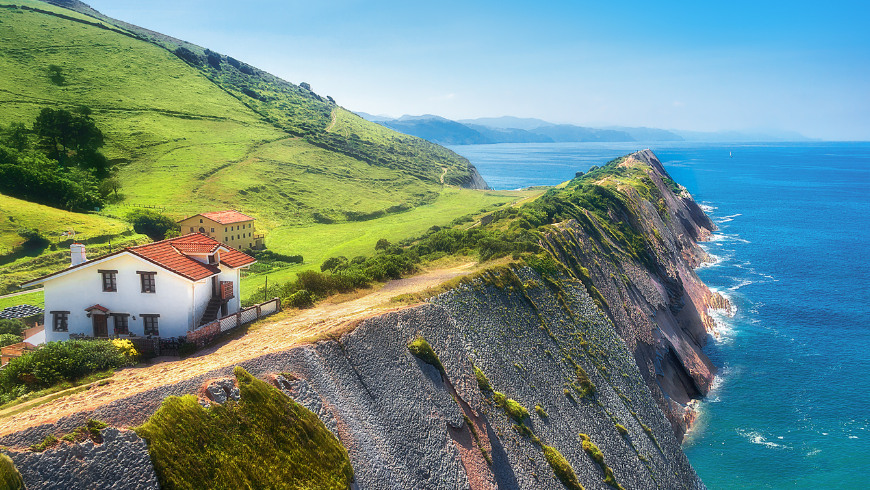 La costa dei Paesi Basci vicino a Zumaia