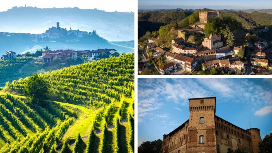 il paesaggio delle Langhe e Monticello d'alba