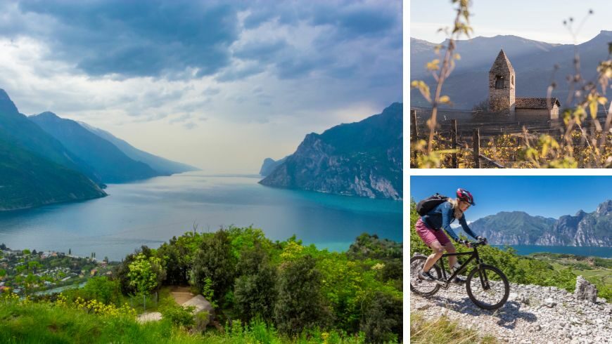 i dintorni di arpa di pietra: Lago di Garda, Val di Gresta, Percorso in e-bike