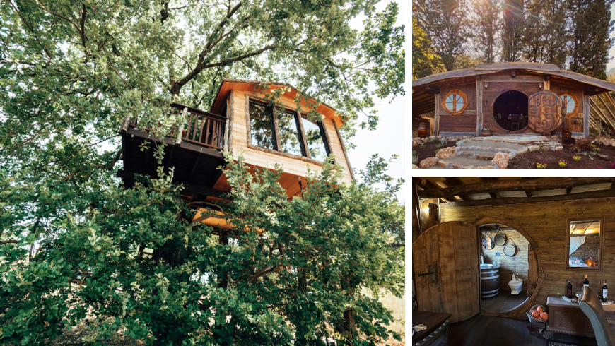 Casa sull'Albero e Casa Hobbit nel Glamping Il Sole, Maremma Toscana