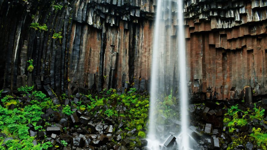 Svartifoss, detail air terjun
