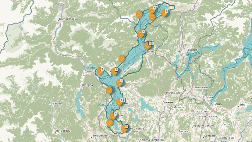 Il cammino del lago maggiore, mappa