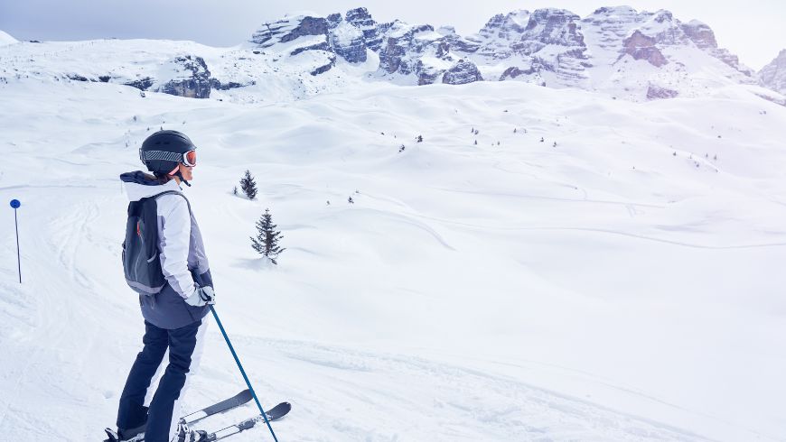 Bermain ski di Madonna di Campiglio