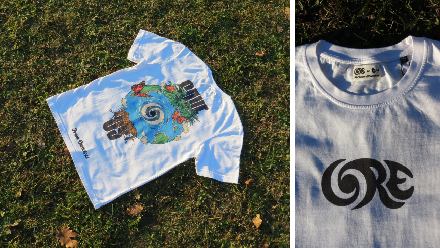 t-shirt core, etica e sostenibile