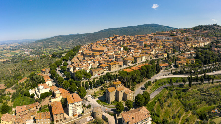 Vista dall'alto del Borgo di Cortona