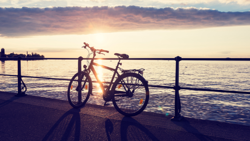 Pista ciclabile lungo il Lago di Costanza, una delle migliori esperienze green in Germania per un viaggio sostenibile.