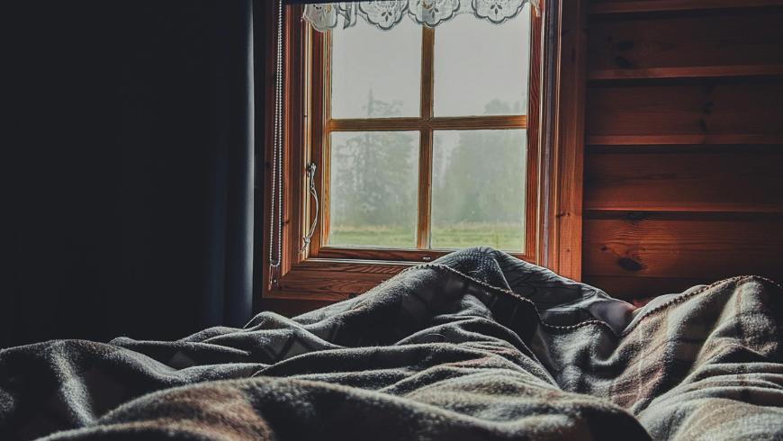 Stuga silenziosa nei boschi di Skåne, Svezia per turismo del silenzio